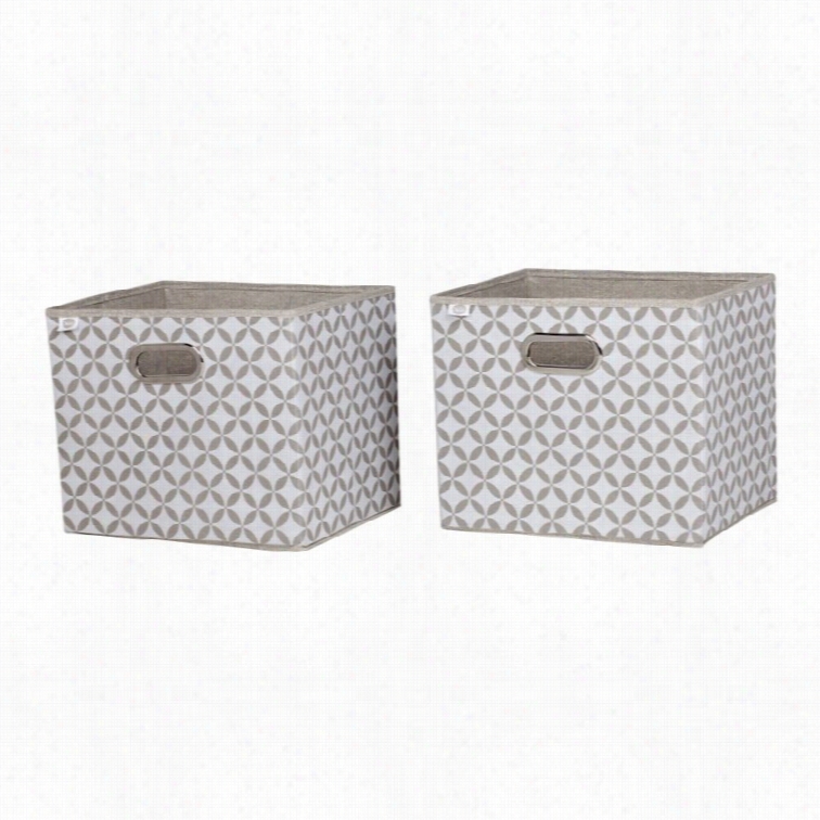 Souths Hore Storit Patterned Fabric Storage Baskets (set Of 2 )