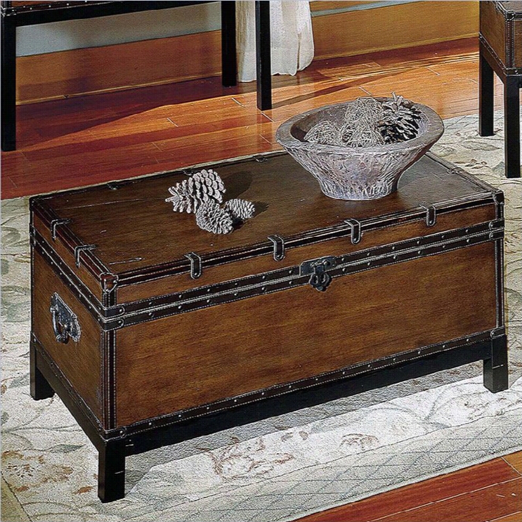 Steve Silver Company Journey By Water Trunk Coffee Table In Antique Ccheryr Brown