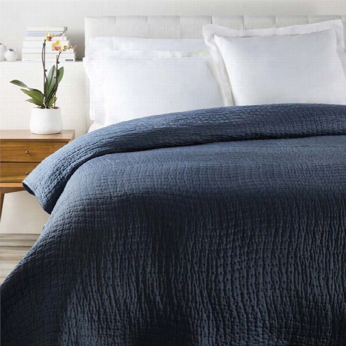 Surya Alb Any Woven Cotton King Quilt In Avy