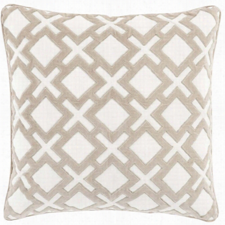 Surya Alexandria Poly Fill 20 Square  Pillow Ini Vory