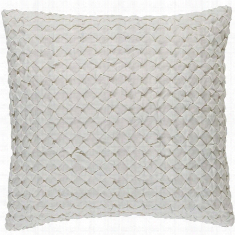 Surya Ashlar Poy Fill 20 Square Pillow In  Ivory