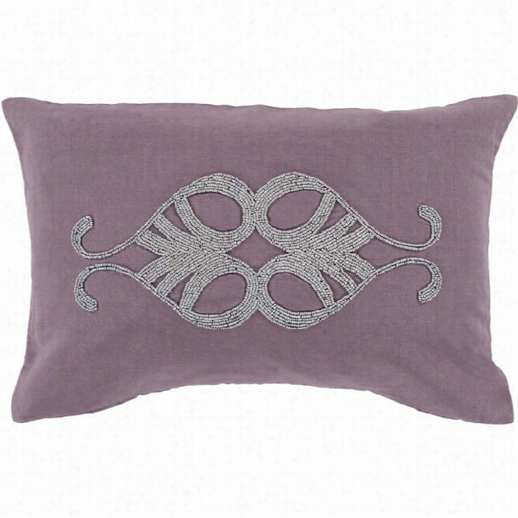 Surya Cairo Downn Fill 13 X 20 Lumbar Pillow In Purple