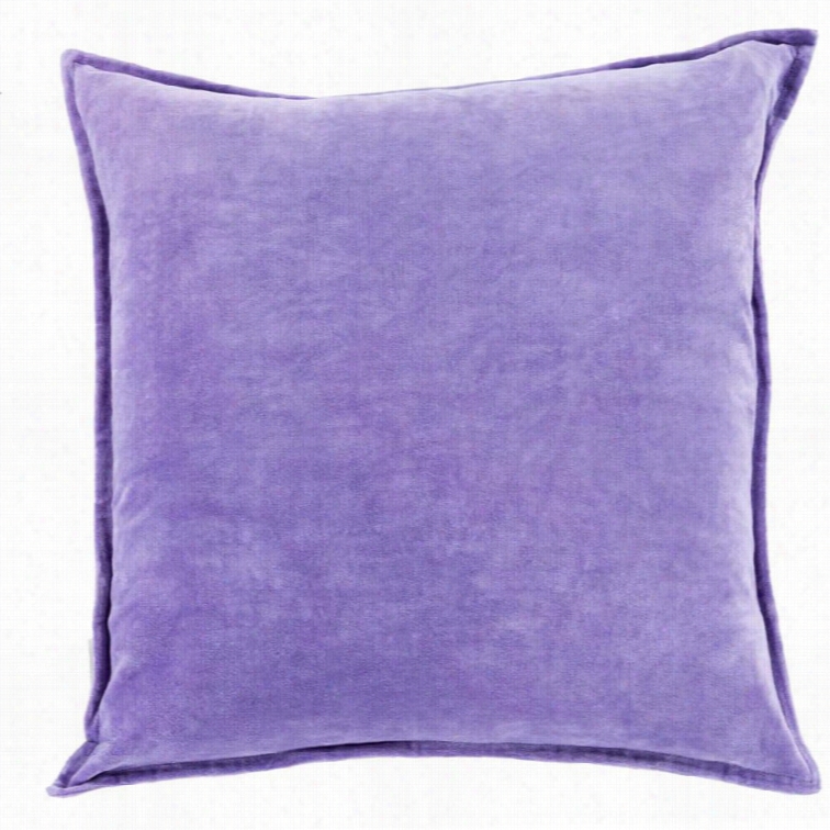 Suryacotton Velvet Down Fill 20 Square Pillow In Iris