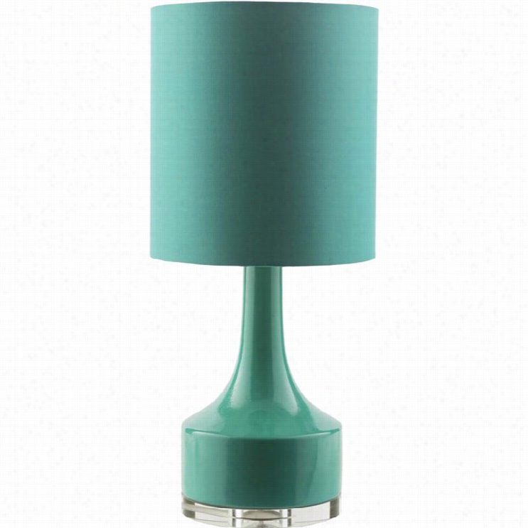 Surya Farris Ceramic Table Lamp In Green