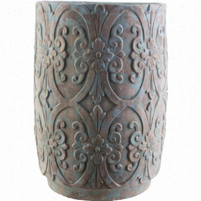 Surya Zephra 15 X 11.4 Ceramic Pot In Moss