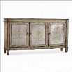 Hooker Furniture 3-Door Mirrored Accent Chest in Rustic Birch
