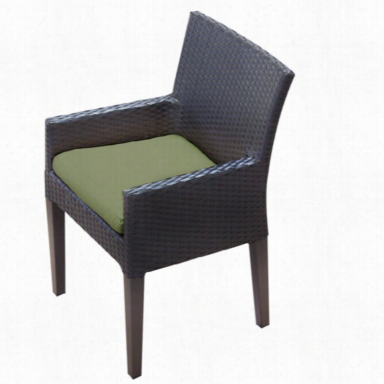 Tkc Napa Wickerpati Arm Dining Chairs In Cilantro (set Of 2)