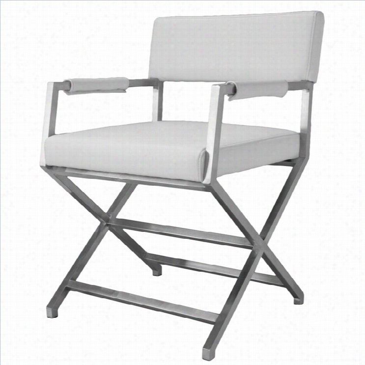Trent Home Piet Directo Style Dining Chair In White