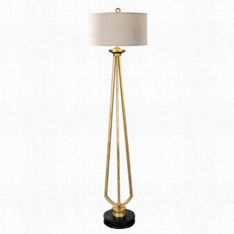 Uttermost Torano Antiqued Gold Floor Lamp