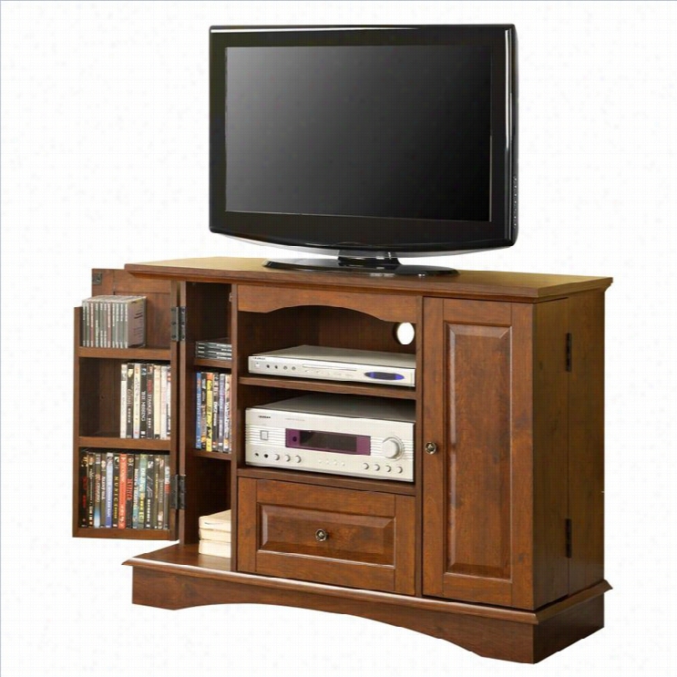 Walker Ediso N42 Inch Bedroom Tv Console Attending Media Storage In Bronw