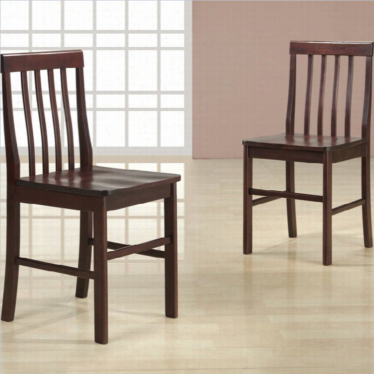 Walkerr Edison Slid Dining Chair In  Espresso (set Of 2)