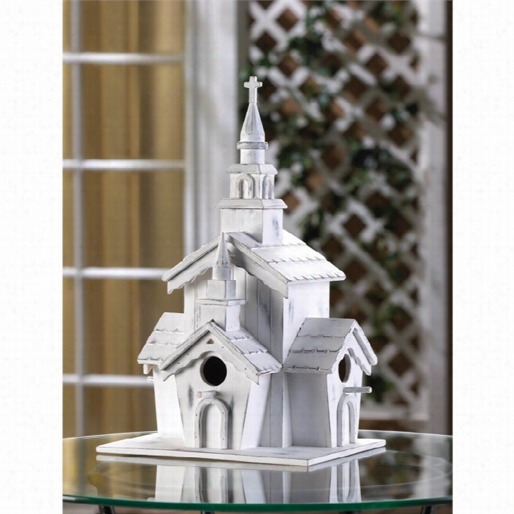 Zingz And Thingz Little White Chapel Birdhouse