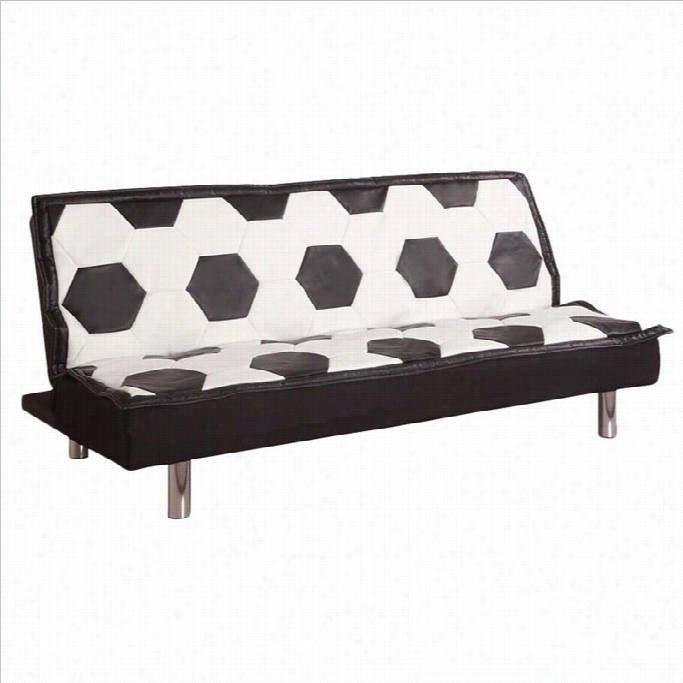 Acme Movables Whole St Ar Adjustable Sofa  In Black And White