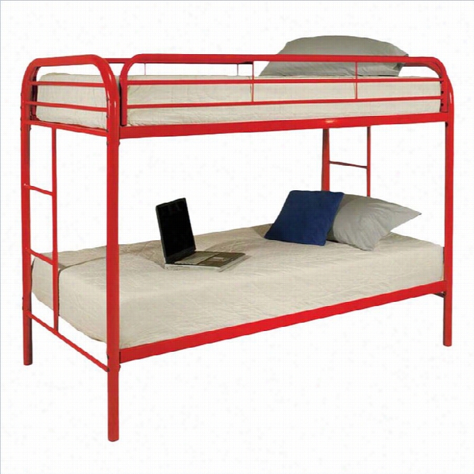 Acme Furniture Thomas Twin Bunk Bed In Red