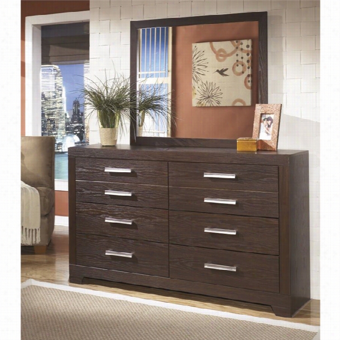 Ashley Aleydis 2 Piece Wood Dresser Set In Brown