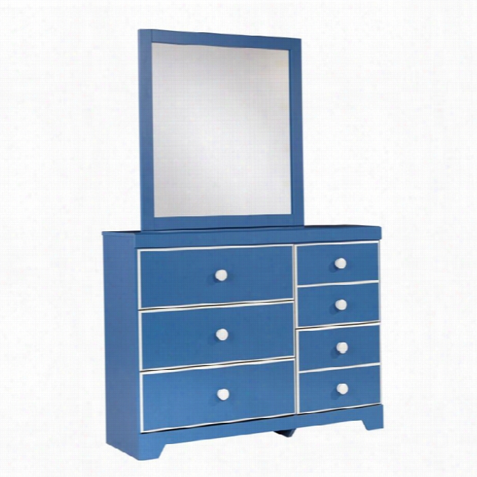 Ashley Bronilly 2 Piece Wood Desser Set In Blue