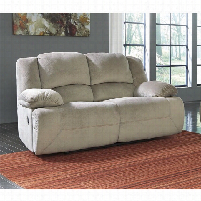 Ashley Toletta Fab Ric Two Seat Power Resting Couch I N Granite