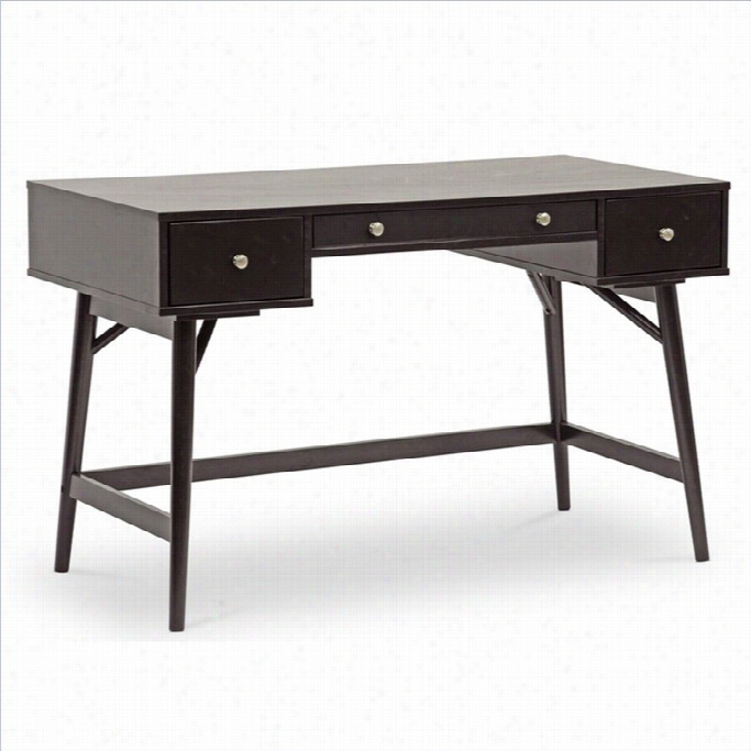 Baxton Studio Dunkirk Desk In Dark Brown