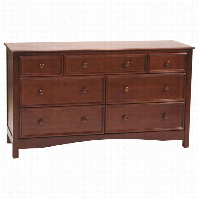 Bolton Furniture Wakefield 7 Drawer Double Dresser In Cherry