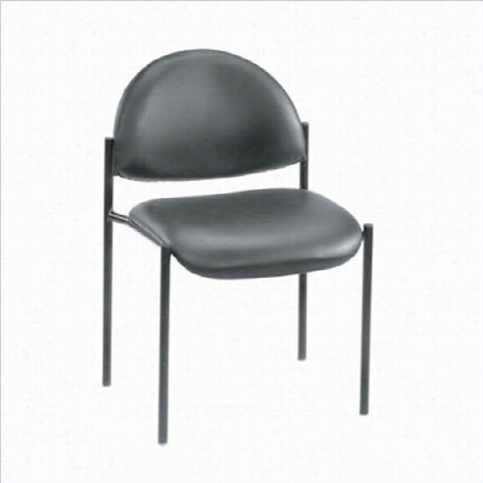 Boss Ooffice Armleess Fabric Staking Chair In Gray