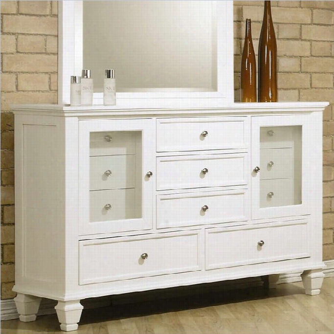 Coaster Sandy Beach Classic 11 Drawer Dresser In White