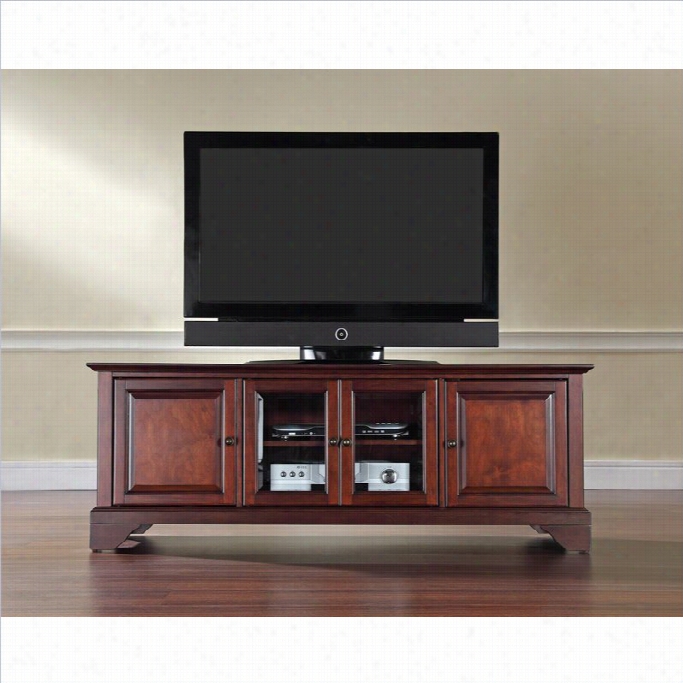 Crosley Furniture Lafayette 60 Low Profile Tv Stand In Vintage Mahogany