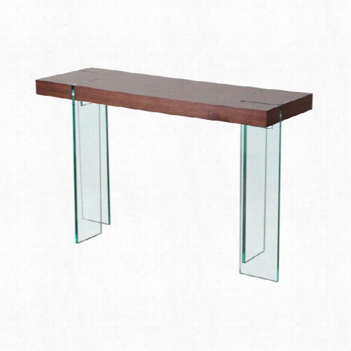 Diamond Sofa 47 Consloe Table With Glass Legs In Java