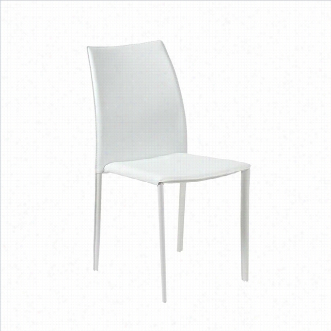 Eurostyle Dalia Dining Chair I Nwhite Leather