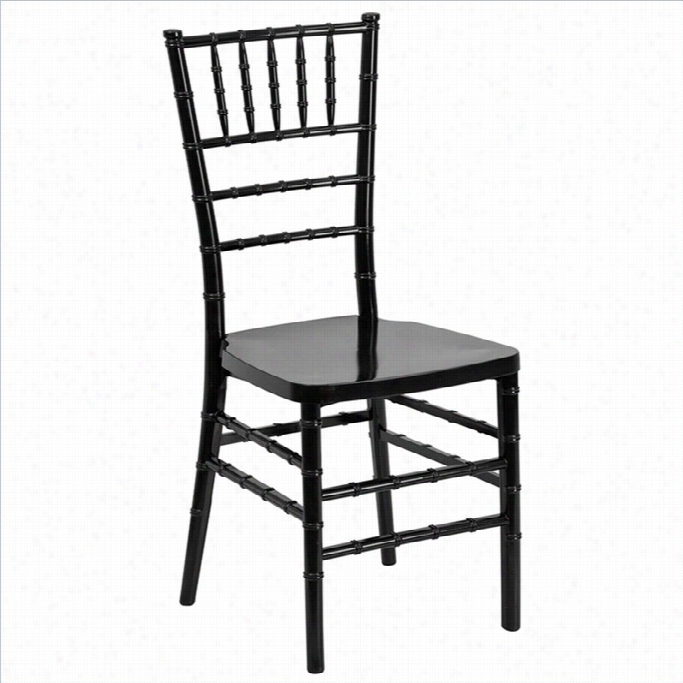 Flash Furniture Elegance Stacikng Chiavari Dining Chair In Black