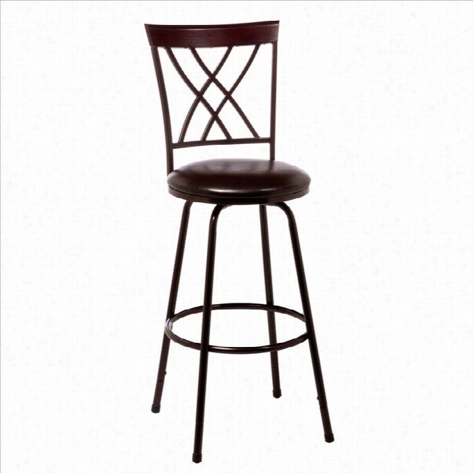 Hillsdale Northland 30 Swivel Barr Stool In Brown Cherrry