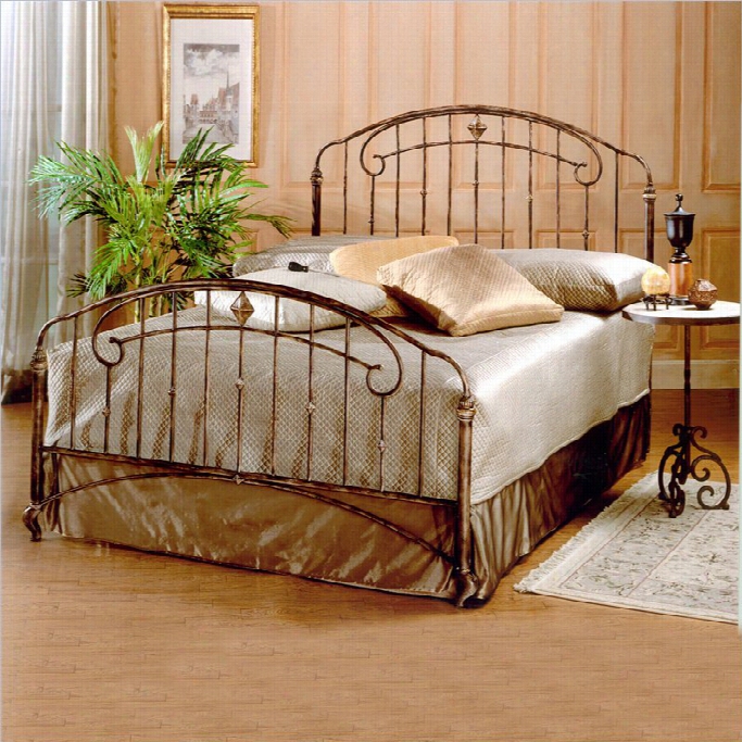 Hillsdale Tierr Amar Metal Paenl Bed In Desert Imbrown Finish-twin