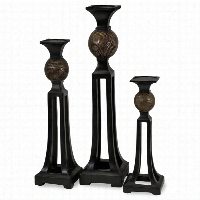 Imax Corporation Cki Montego Candleholders (set Of 3)