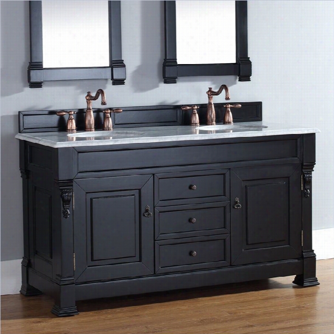 James Martin Brookfield 60 Do Uble Bathroom Vanity In Antique Black