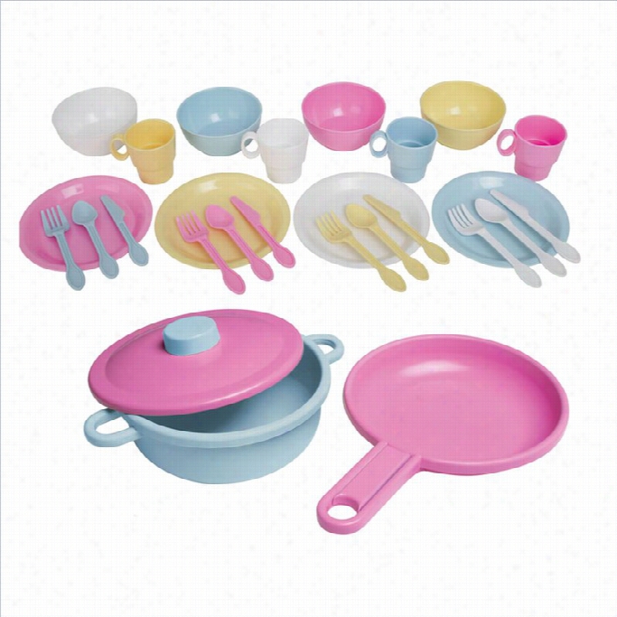 Kidkraft 27 Piece Kitchen Dish Play Set In Pastel