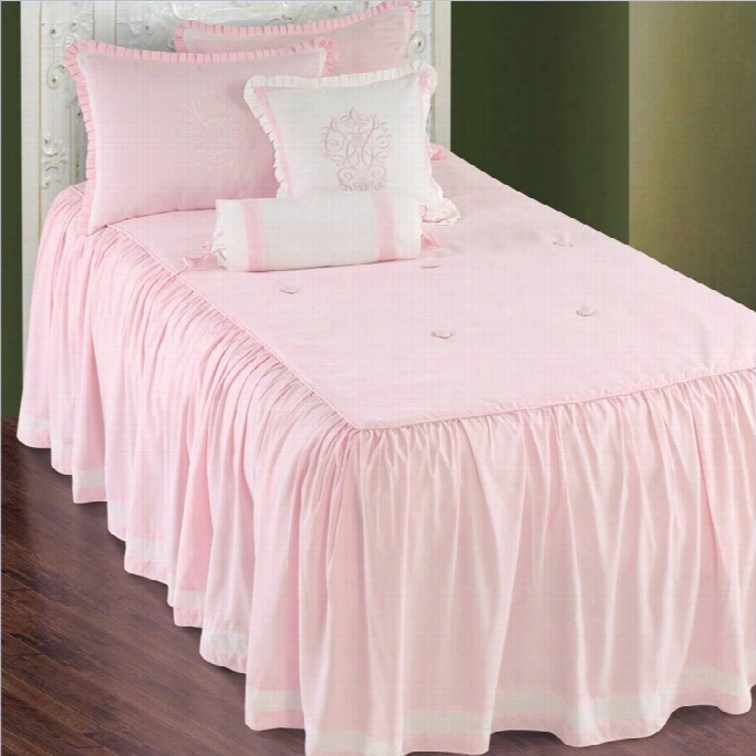 Kids Daphne 4 Piece Comforter Set In Pink And White-4 Piece Twin