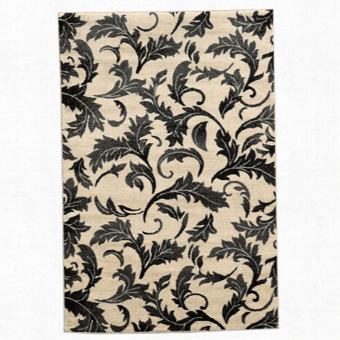 Linon Elegance Forest 8' X 10' Rug  In Grey And White