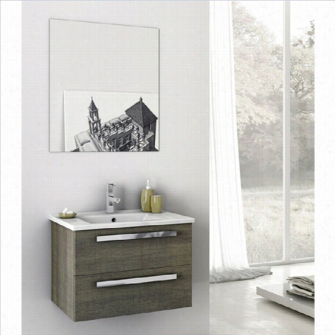 Nameek's Acf Dadila 24 Wlal Mounted Bathroom Vanity Set In Grey Oakk Senlis