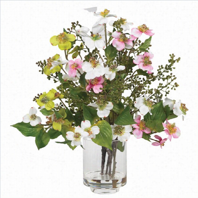 Nearly Natural Dogwood Silk Fflower Arrangement