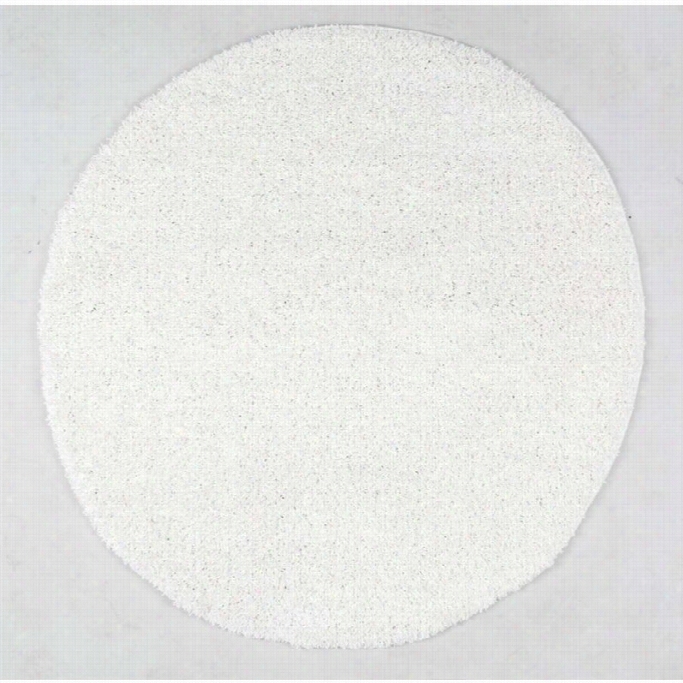 Nuloom 8' X 8' Machine Madde Shag Round Rug In White