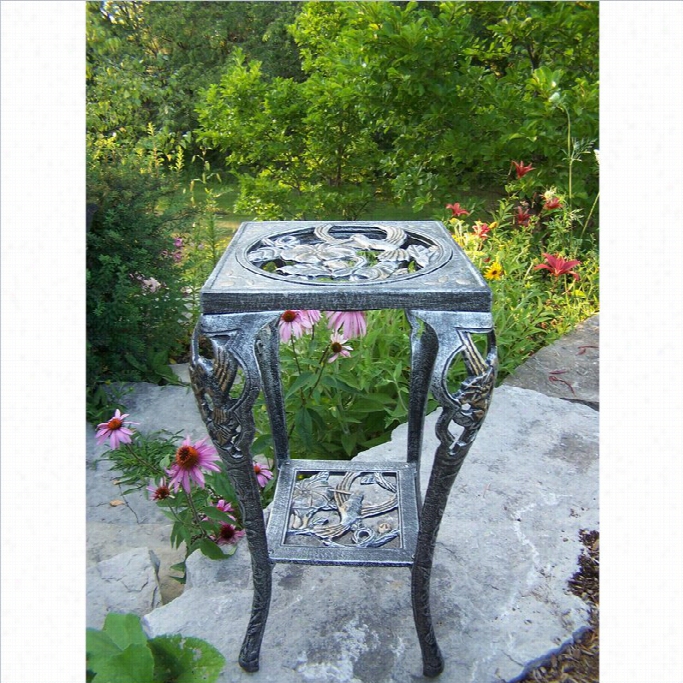 Oakland Living Hummingbird Table Plant Stan D In Antique Pewter