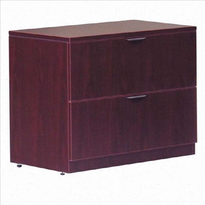 Offices Tp Go 2 Drawet Lateral Wood Fil With Lock In Mahogany Finish