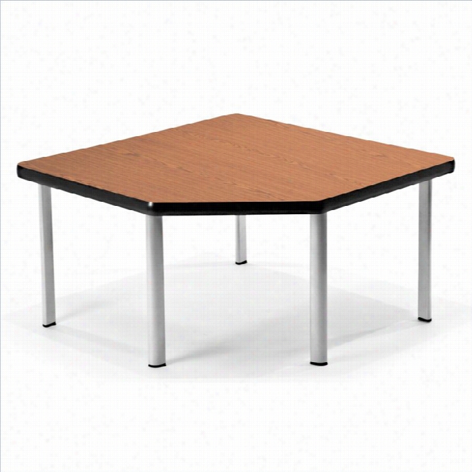 Ofm 30 X 30 Corner Table Europa Silver Legs In Cherry