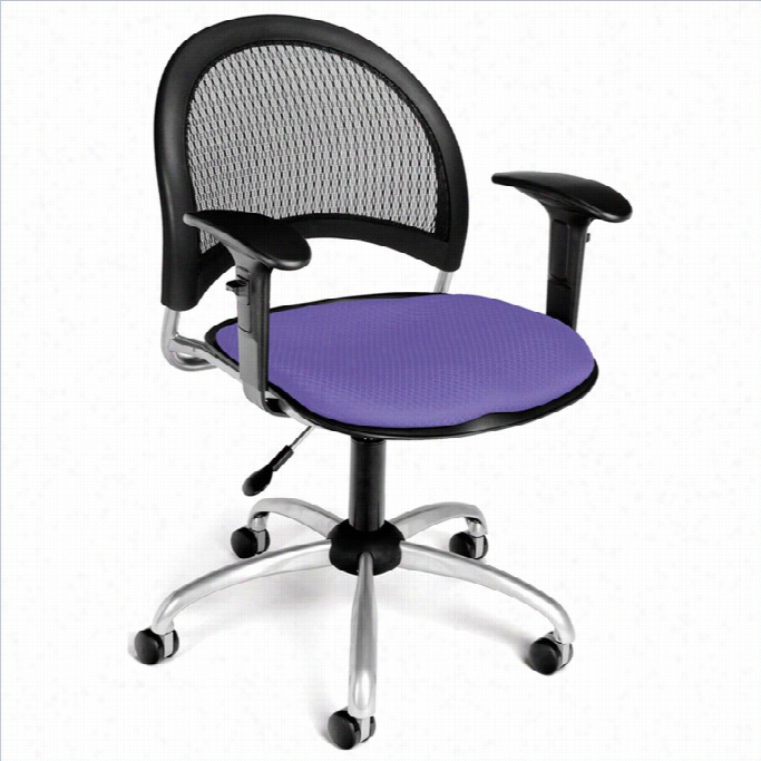 Ofm Moon Swivel Office Chair With Weapons In Lavender