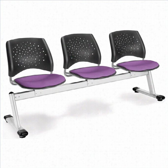 Ofmm Starr 3 Beam Seating With Seats In Plum