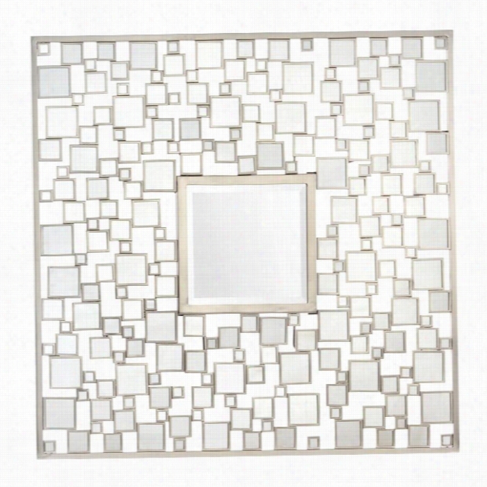 Renwil Pixel Mirror In Satin Nickel