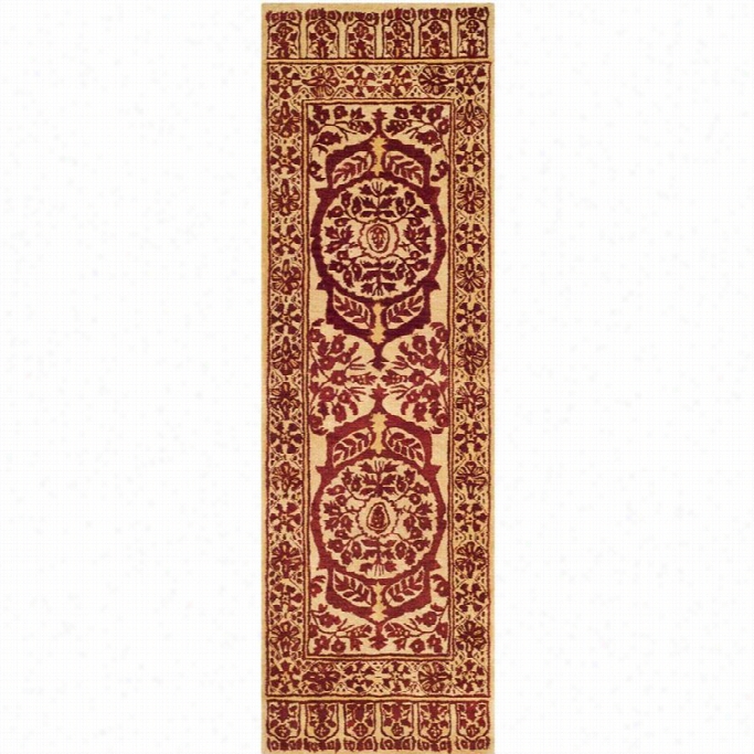 Safavieh Taj Mahal Light Gold Orally Transmitted  Rug - Runner 2'6 X 12'