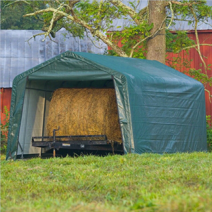 Shelterlogic 12'x24'x8' Peak Denominate Shelter In Gray