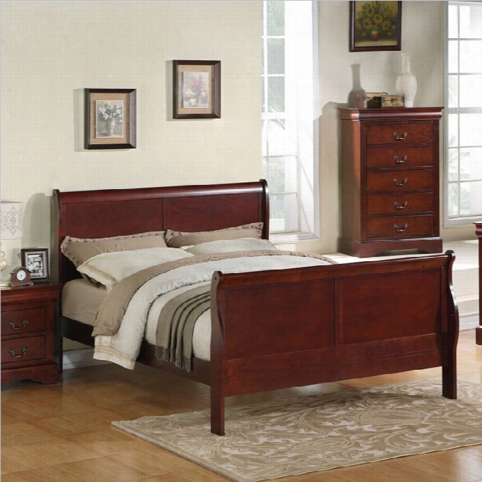 Standard Furniture Lewiston Sleigh Bed In Derp  Brown Finish