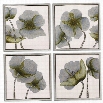 Uttermost Mini Floral Glow Wall Art in Champagne Silver (Set of 4)