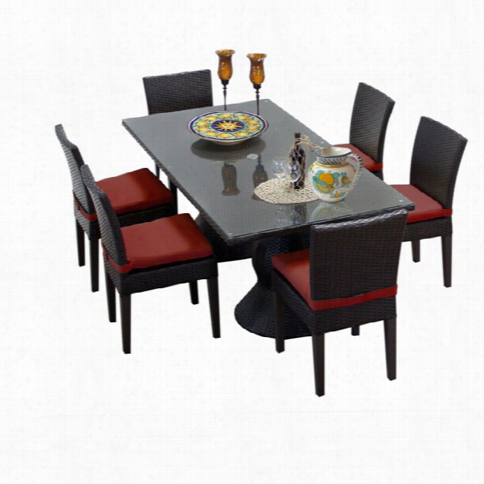 Tkc Napa 7 Ppiece Twig Patio Dining Set In Terracotta